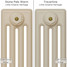 CI-RC-CREAM-031 - Richmond Cream 4 Column Victorian Cast Iron Radiator H660mm x W776mm CI-RC-CREAM-031 - Richmond Cream 4 Column Victorian Cast Iron Radiator H660mm x W776mm